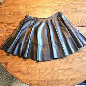 Faux Leather Lavender Brown Skirt